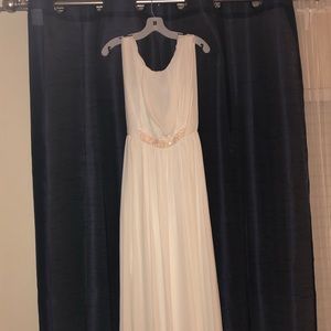 Ivory side slit gown